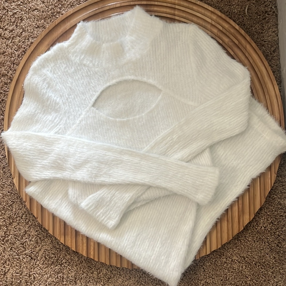 White long sweater dress